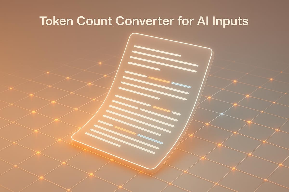Token Count Converter for AI Inputs