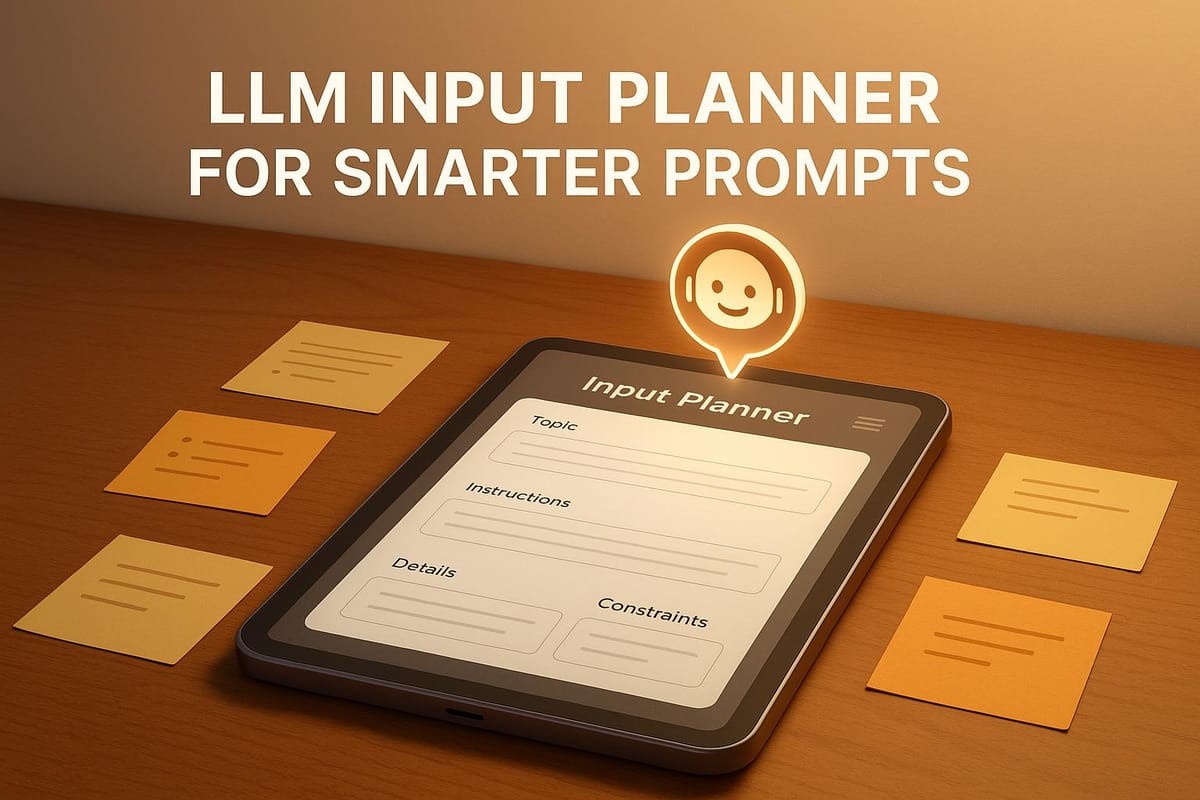 LLM Input Planner for Smarter Prompts