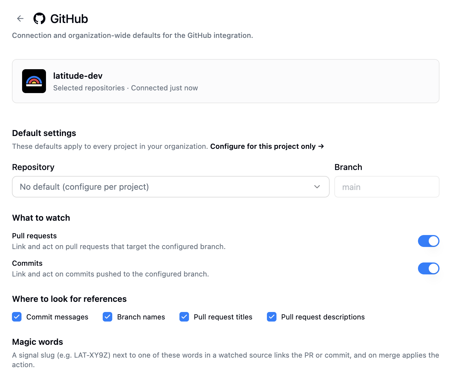 GitHub integration